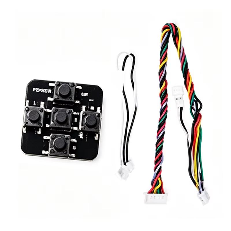 Foxeer FPV Camera Button Control Board 5 Tactile Buttons Included with Connection Wires for FPV Drone Upgrade Repair