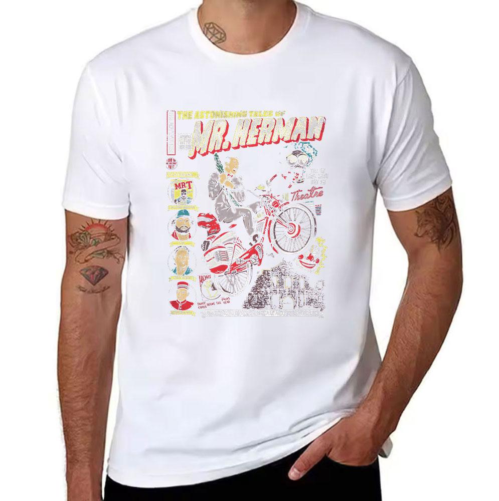 Unisexs Pure Cotton TShirt The Astonishing Tales of Mr HerUnisex Graphic Print Retro Comic Style Casual Tee