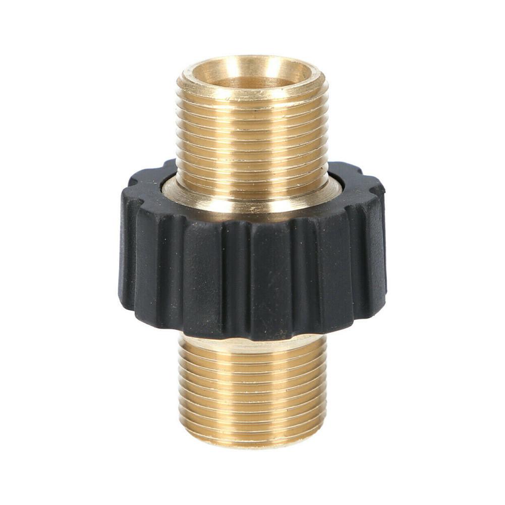 Brass Double Nipple M22x1 5 Male Hose Connector Coupling Designed for Connection of For High Pressure Water Nozzles and Torches