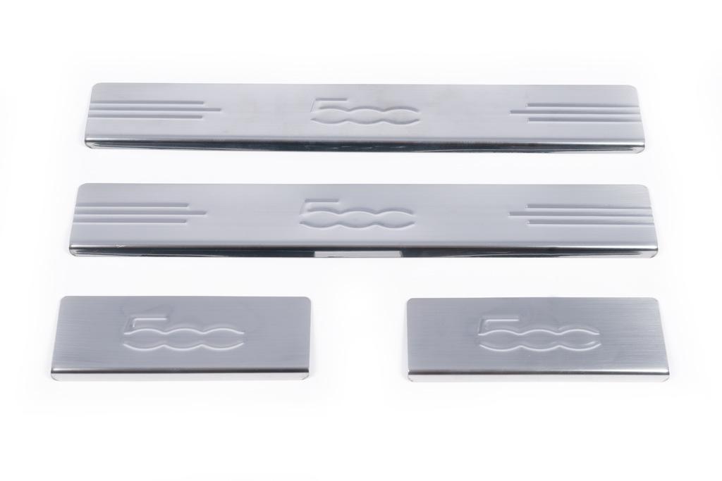 Door Sills 500L (Carmos, 4 Pcs, Stainless Steel) for Fiat 500/500L