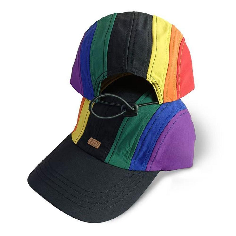 UV Protection Snapback Cap Adjustable Men Sun Hats Rainbow Baseball Caps  Outdoor Sports