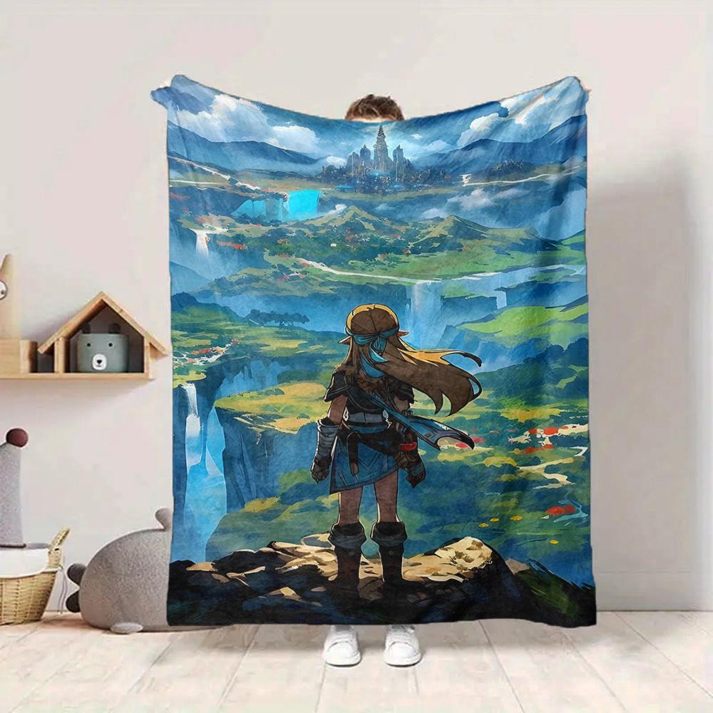 1PC Legend of Zelda Blanket, Throw For Sofa, Bed, Travel, Camping, Livingroom,