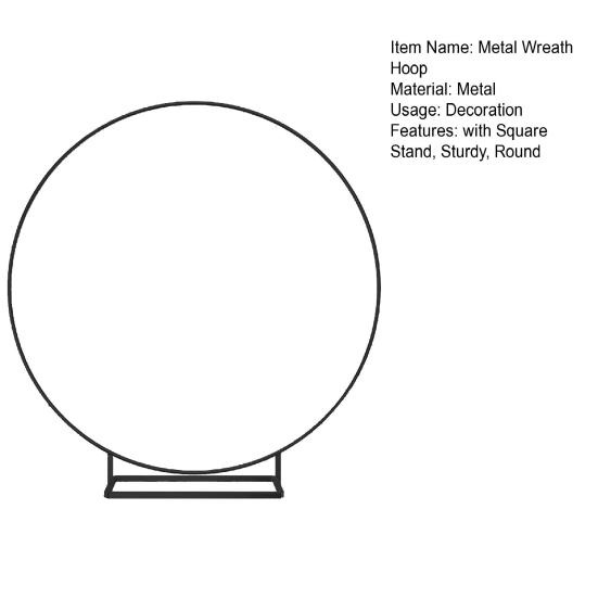 Metall Floraler Reif mit Quadratischem Ständer Goldenes Handwerk Stabiler Runder Rahmen Kranz