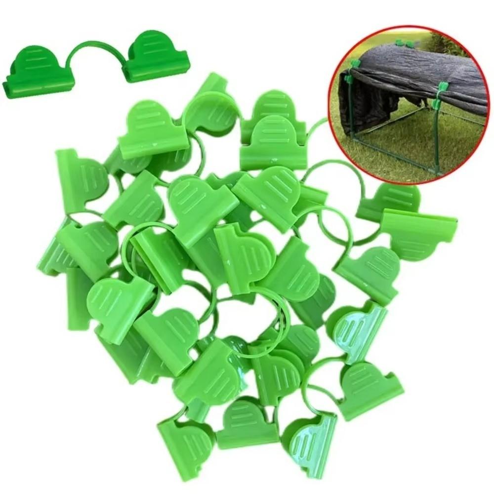 100PCS Plastic Pressure Film Clip 7mm Size Windproof Greenhouse Film Clamp Double Head Design Windproof Feature