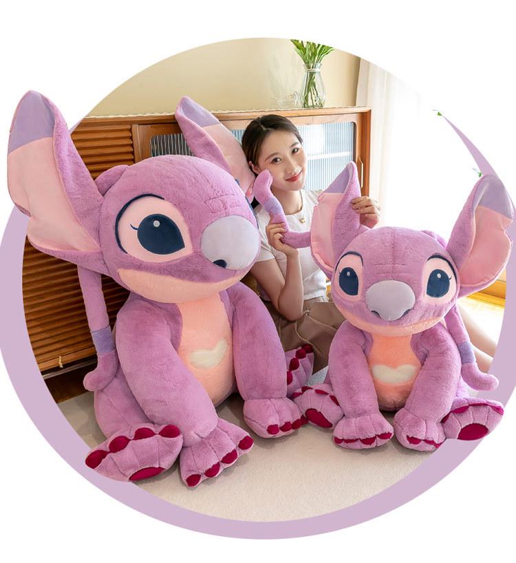Adorable Large Pink Stitch Plush Doll - Cute Plush Toy and Sleep Companion Pillow