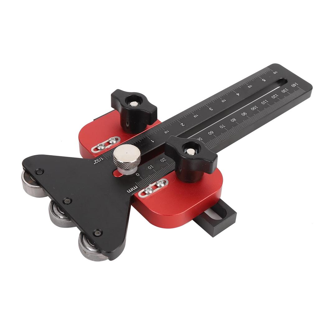 Tischsägen-Schlittenführung 3 Riemenscheiben Aluminiumlegierung Hohe Genauigkeit Schnell U-Nut Dünnschnitt Tischsägen-Schlitten für Holzbearbeitungswerkzeug