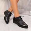 Fashion Size 36-43 Women Thick Heels Brogues Oxford Shoes Woman Round Toe Ladies Platform Oxfords Shoes New Ladies Office Pumps Brogues
