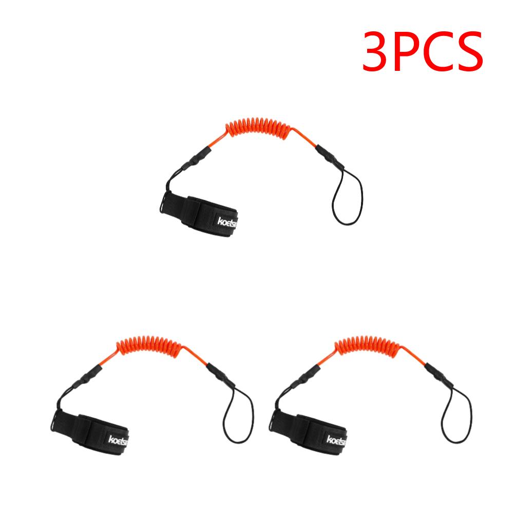 Coiled Bodyboarding Leash TPU Material Strong Cord Stand UP Paddle Board Leg Rope Stretchable for Fishing Tools Rods Strap