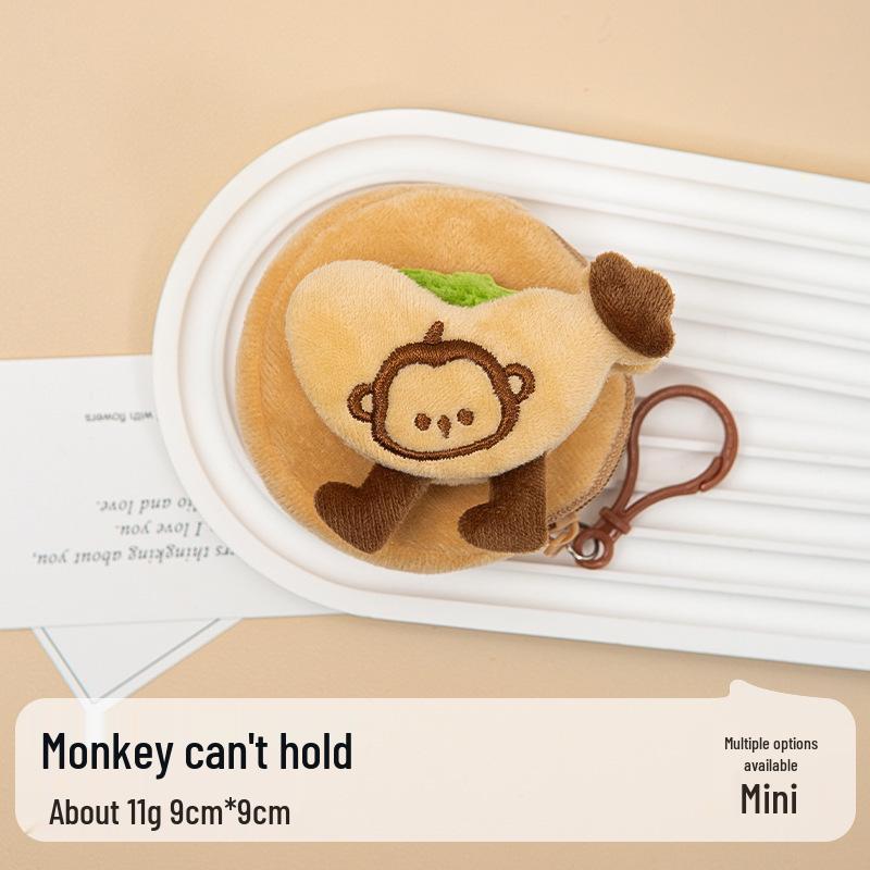 Cartoon Plush Coin Purse - Cute Mini Earphone Bag & Wallet for Students