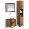 Bathroom Furniture Set with Shelf 3 pcs Reclaimed Wood Effect Particleboard