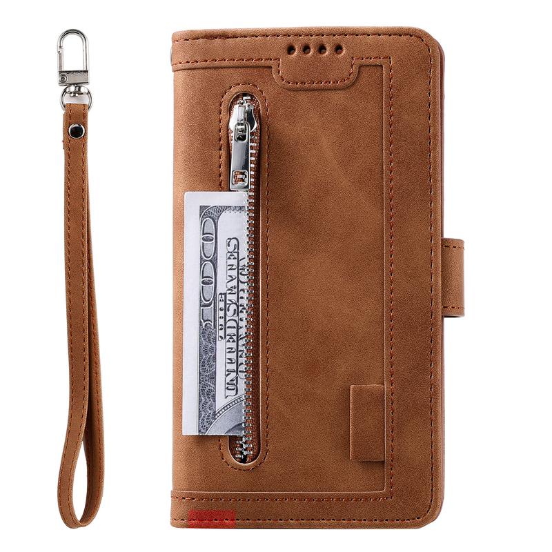Portafoglio con Zip e Porta Carte Custodia in Pelle per Xiaomi Redmi Note 15 Pro Plus 14 13 12 11 14C 13C Borsa Flip RFID Tasca Cavalletto Flip Cover