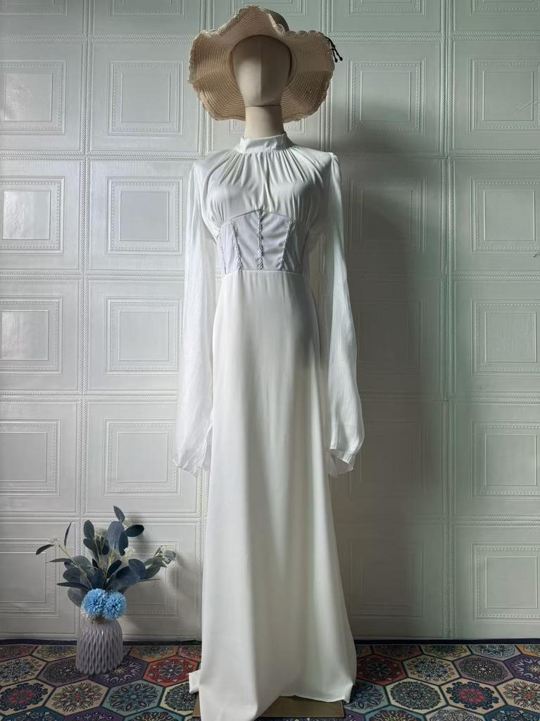 European and American spring new fashion and elegance temperament long-sleeved long dress smart elegant dress women