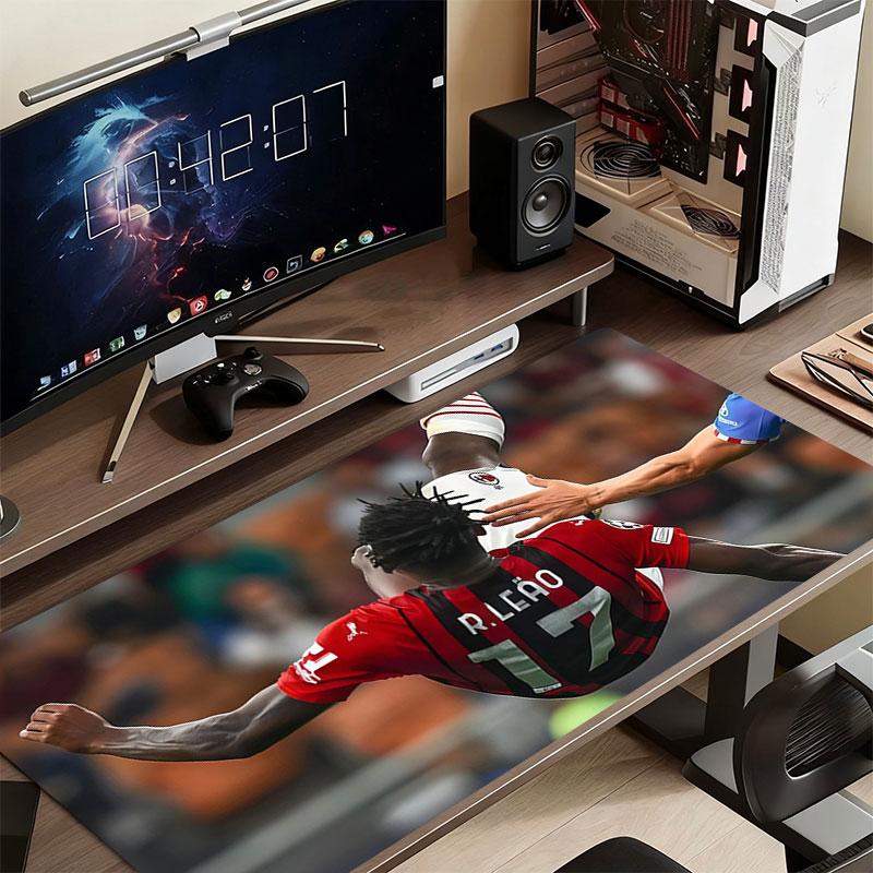 Rafael Leao Mouse Pad, Large Gaming Desk Mat, Non-slip XXL Mousepad for Laptop & Tablet, Mini PC Playmat with Stitched Edges