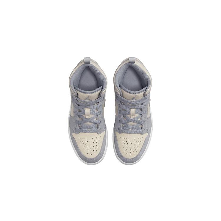 (PS) Air Jordan 1 Mid SE 'Coconut Milk Particle Grey' Kids' DN4345-100