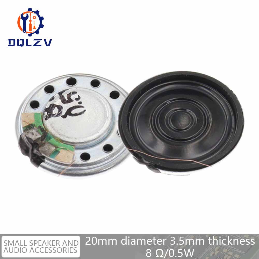 

0.5W 8R Mini Speaker 8 Ohm Loud Speaker Diameter 20mm 23mm 28mm 30mm 40mm 50mm Buzzer Connector 1PCS