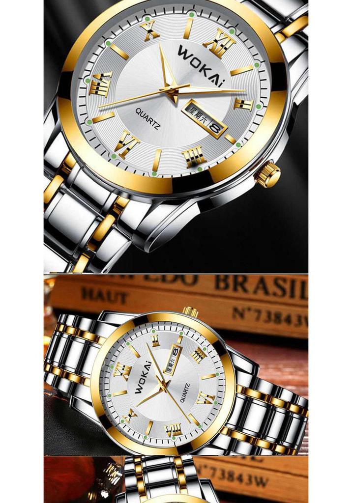 Brand 1807 Men's Automatic Double Calendar Luminous Waterproof Wristwatch – Casual Business Style
