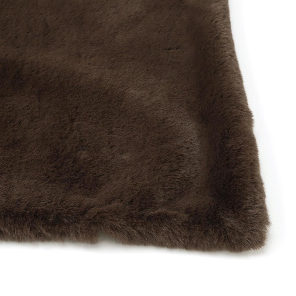 Francfranc WARMY Fur Blanket (Single, 140 X 200 Cm, Brown, 2024 Model)