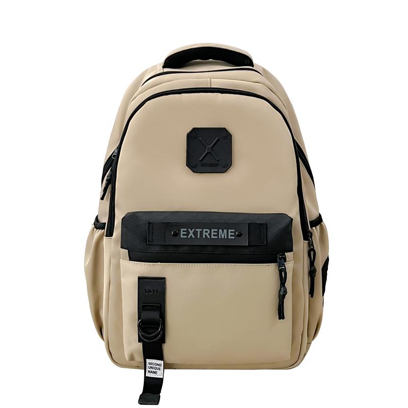 Рюкзак мужской женский цветной блок большой вместимости нейлоновый дорожный студенческий школьный