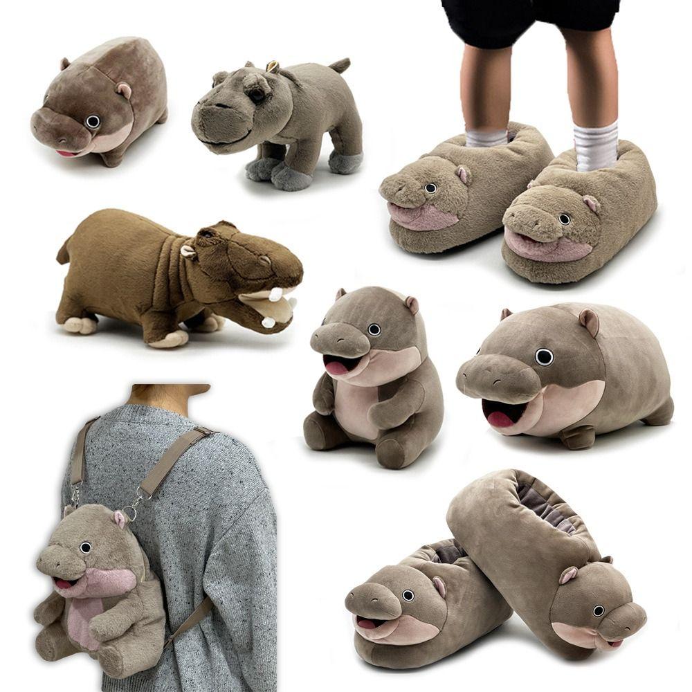Cute Moo Deng Plush Toys The Bouncy Pig Hippo Doll Plush Toy Angry Baby Hippo Doll  Fan Collection