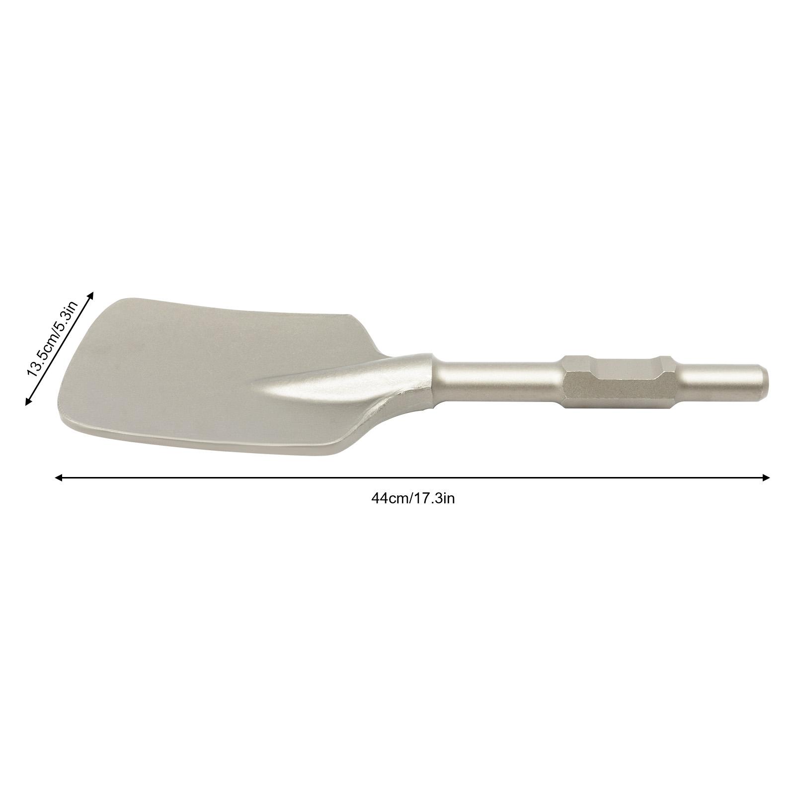 

Jack Hammer Bits, Hex Shank Shovel Spade Chisel Bits Shovel Bit for Electric Demolition Jack Hammer 17.3 x 5.3in Clay Spade Bit срібний