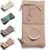 Zipper Travel Jewelry Storage Bag Multiple Compartments Clutch Bag Earrings Container  Woman