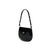 Tory Burch Robinson Spazzolato Adjustable Shoulder Strap Gold Metal Accents Leather Shoulder Bag Small Women Shoulder Bag Black 163367-001