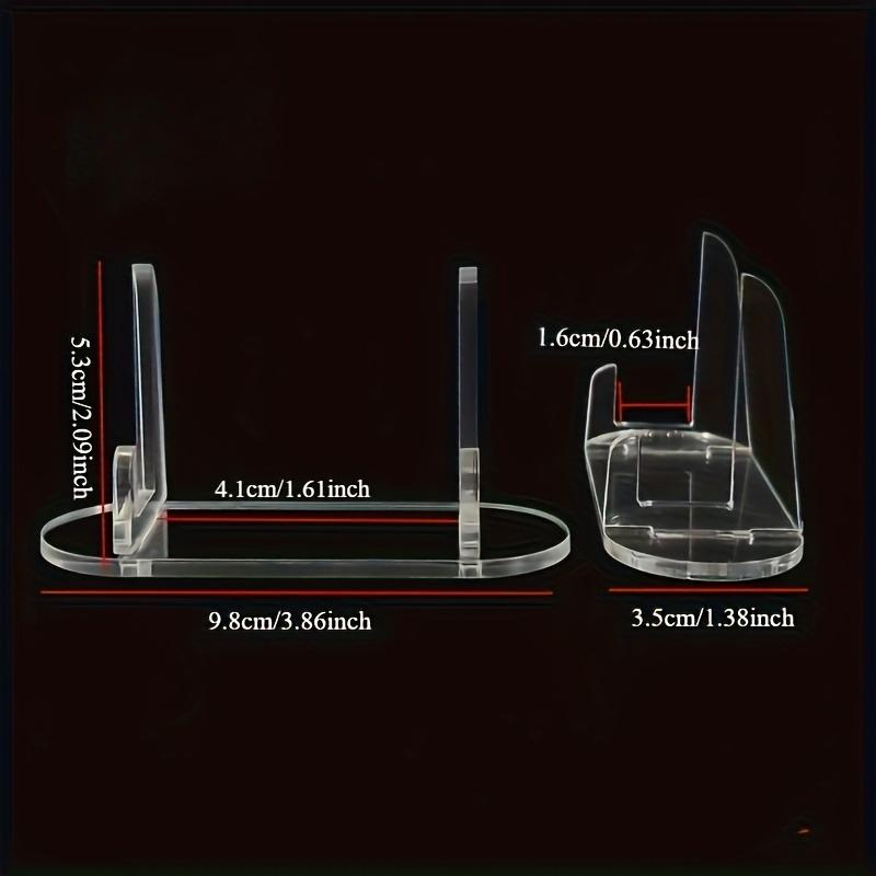 5pcs Clear Acrylic Mini Card Holders Elegant Stand Display Racks for CDs, Music Albums, and Collectibles Ideal for Home, Kitchen, and Record Store