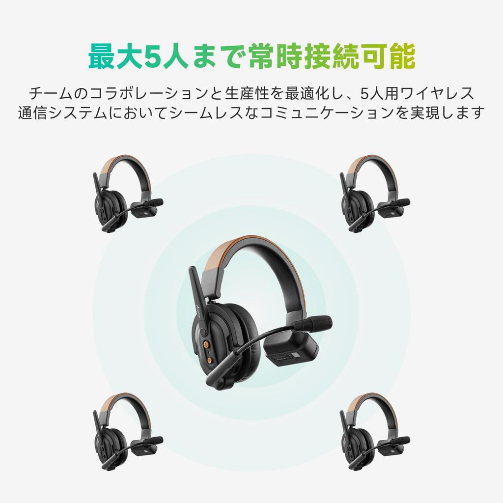 Official Accsoon Como SE Wireless Intercom Full Duplex Wireless Communication 1 Host 4 Remotes Simultaneous Call 400M Transmission 30H Battery Audio