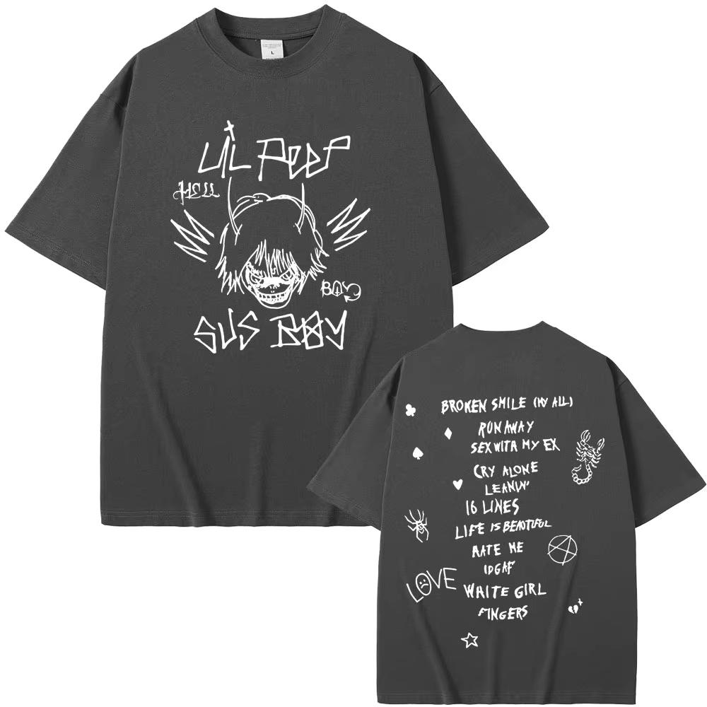 Hot Rapper Lil Peep Sus Boy Graphic Tshirts Come Over When Youre Sober T Shirts Unisex Women Fashion Hip Hop Oversized Tshirt