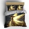Golden Fairy Theme Decor Set Bedding Set with 1 Duvet Cover 2 Pillowcases Single Double King Queen Gift