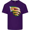 Curled Zimbabwe Flag Zimbabwean Day Football Unisexs Light Cotton TShirt
