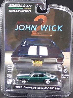 Greenlight 44780 F 1970 Chevrolet Chevelle SS 396 John Wick 2 Hollywood Series 18 Diecast Model Car (2017) 1/64