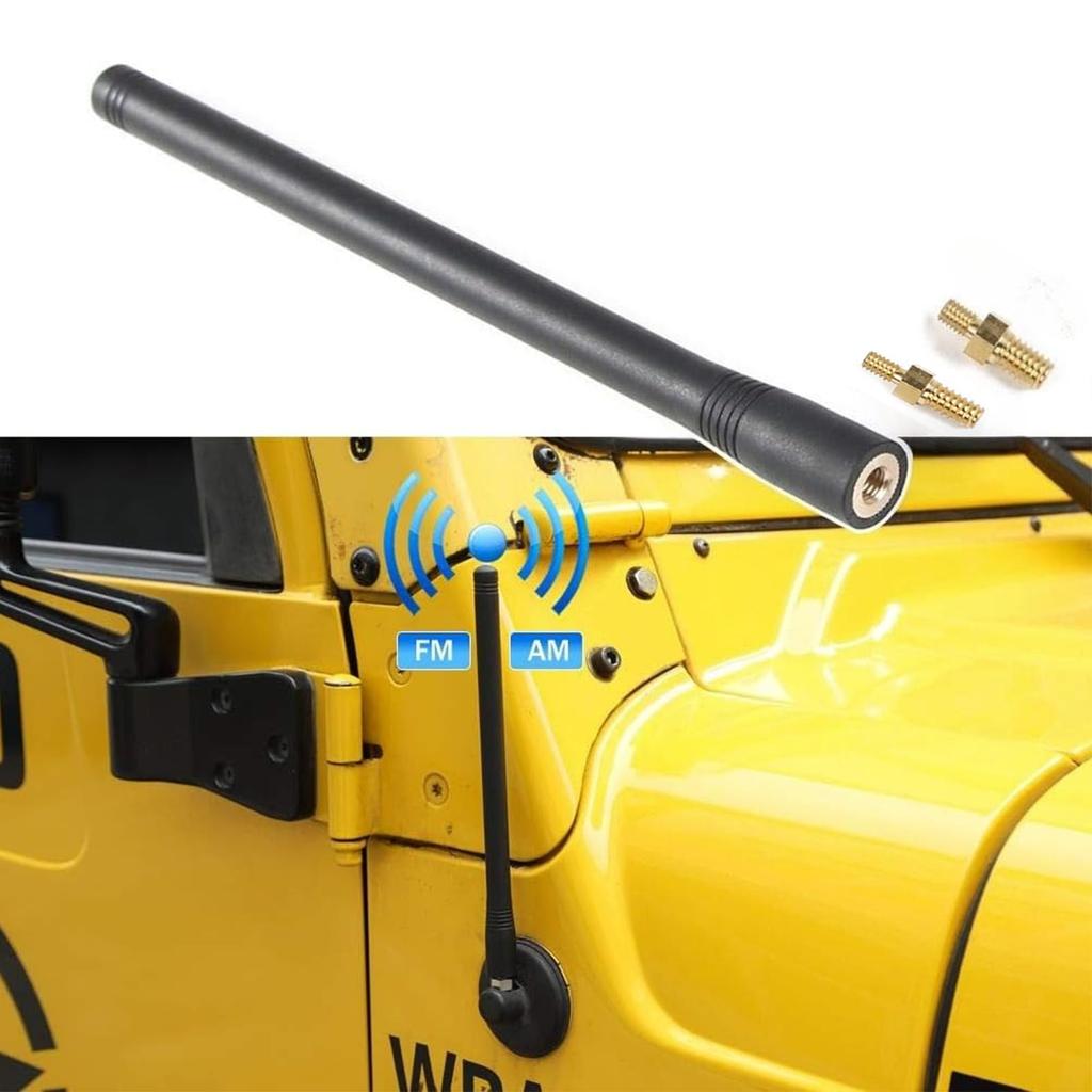 MUMAREN Jeep Wrangler Antenna Replacement Short Antenna 7.5 Inch Reflex