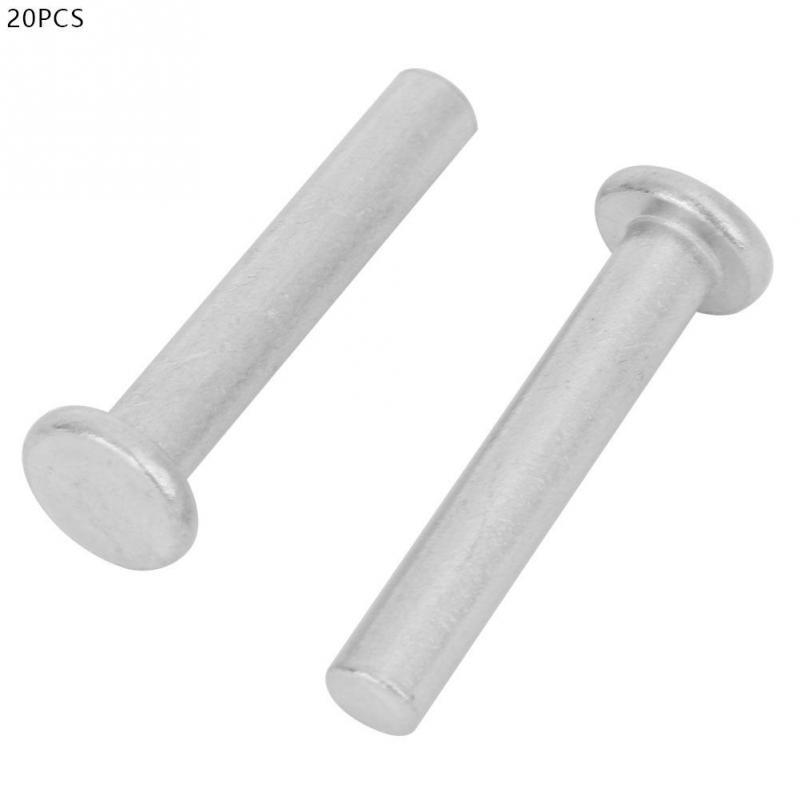 M625 GB867 M6 Flat Head Aluminum Rivets Flat Head Solid Rivet 20pcs Practical M625 GB867 M6 Flat Head Aluminum Rivets Flat Head Solid Rivet 20pcs Practical