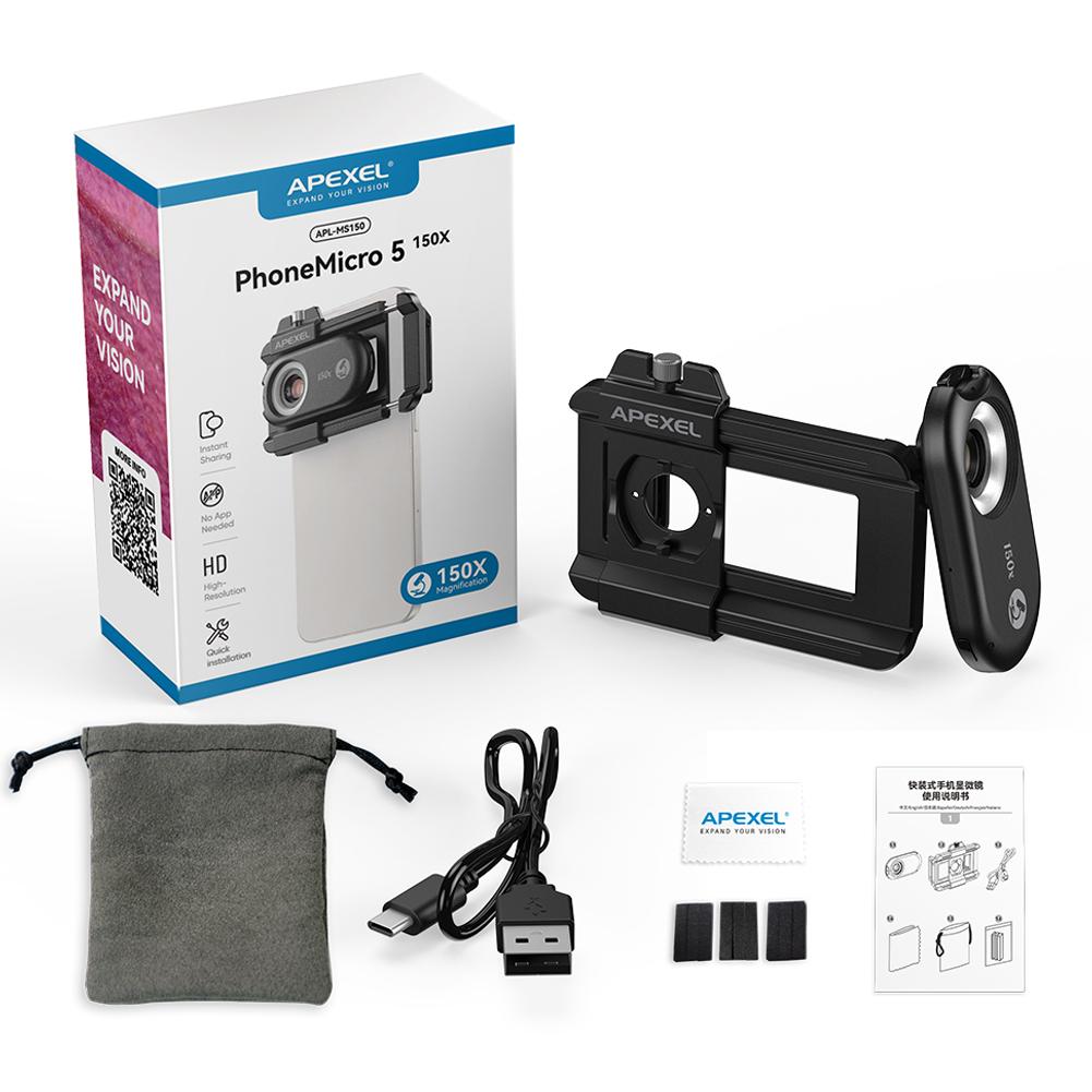 Quick Release Cellphone Microscope Portable Mobilephone Microscope High Magnification CPL Polarized Lenses Eliminate