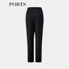 PORTS Women's Black Luster Flared Trousers