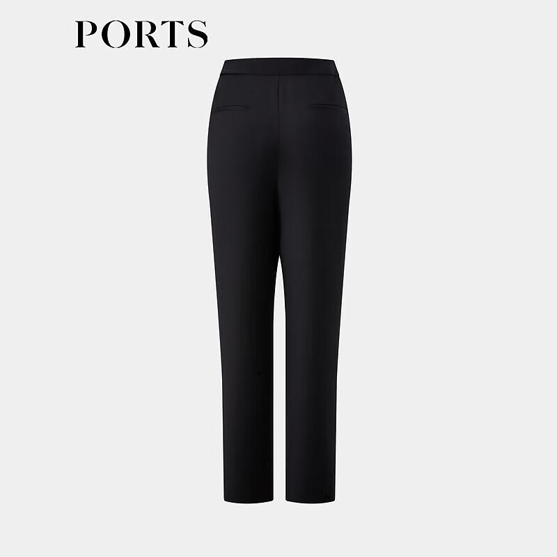 PORTS Women's Black Luster Flared Trousers