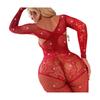 Sex underwear hot drill chest embroidered mesh socks long sleeve one-piece stockings hollow temptation one-piece socks T