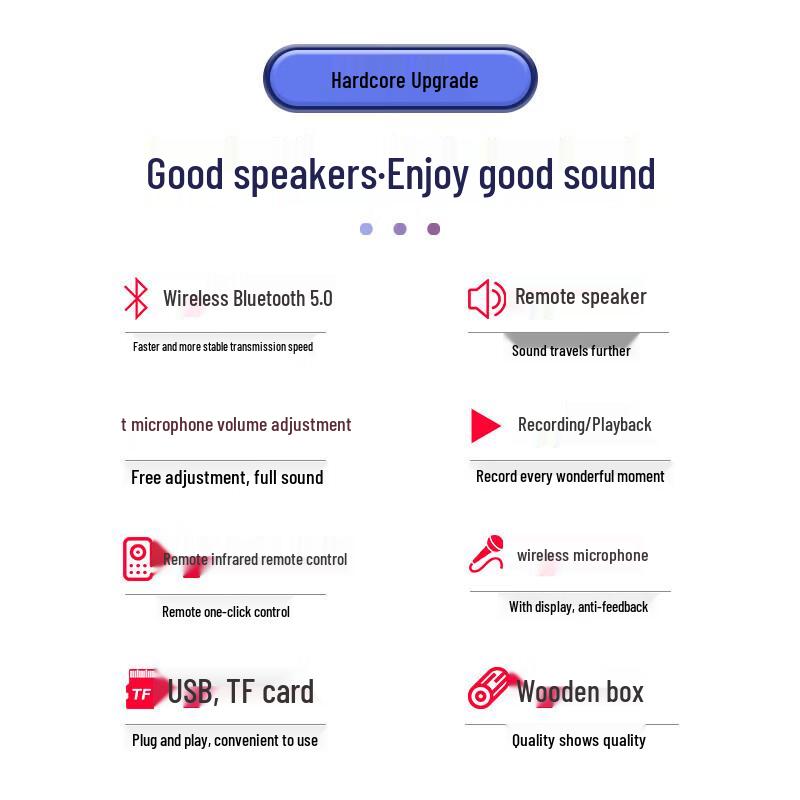 Soyea 15-inch Portable Outdoor KTV Speaker with Dual Microphones