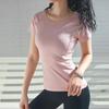 Women's Quick-Dry Short-Sleeve Running and Yoga T-Shirt with Stylish Back Design