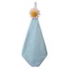 Wipe Towel Comfortable Super Absorbent Coral Fleece 3D Flower Shape Kitchen Bathroom