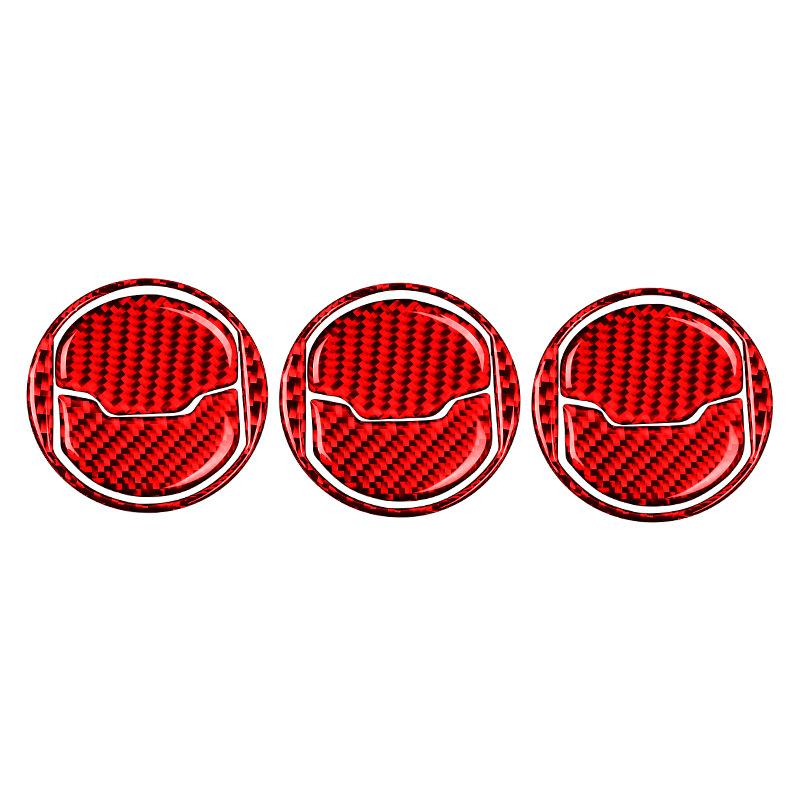 Carbon Fiber Interior Air Vent Outlet Cover Trim Sticker Decor For Ford Mustang 2015 2016 2017 2018   Car