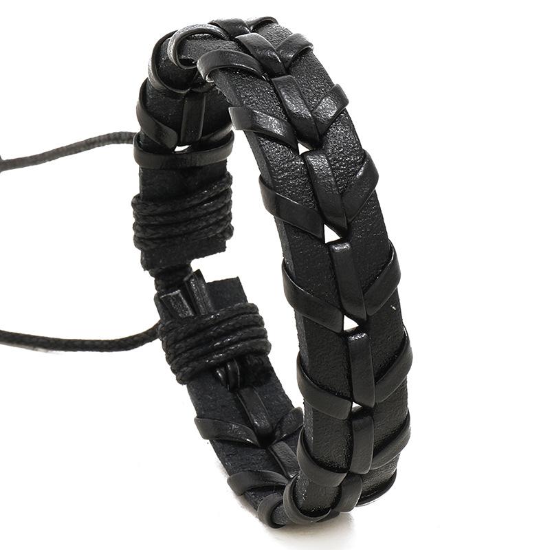 

Men Punk Style Bracelets New Fashion Charm Leather Bangle Men S Bracelets Popular Boys Diy Bandage Handmade Weave Bracelet