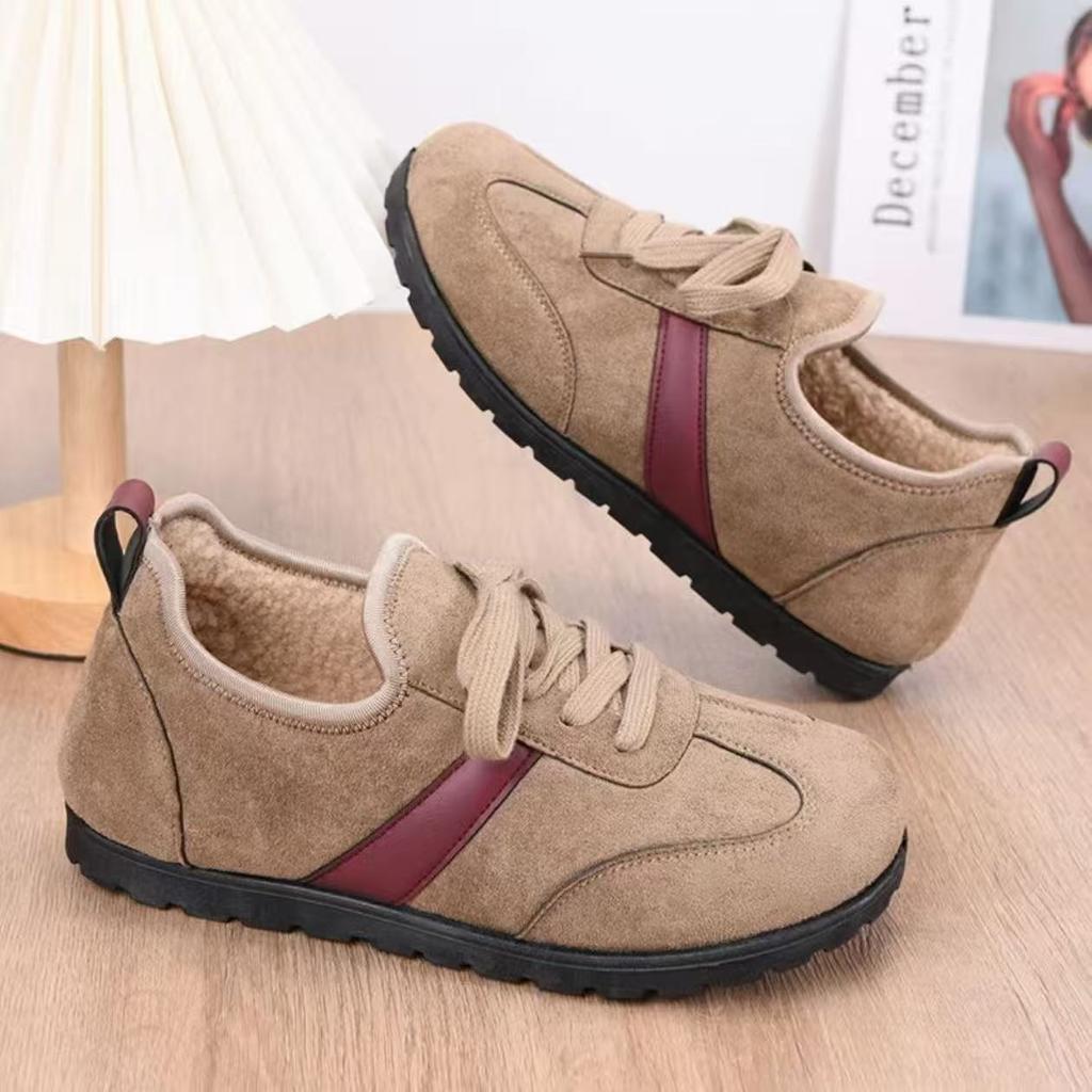 Flat-bottomed Dexun Shoes, New Winter Soft-soled Retro Casual Shoes, Sports Board Shoes, Women's Shoes, Velvet Warm Cotton Shoes