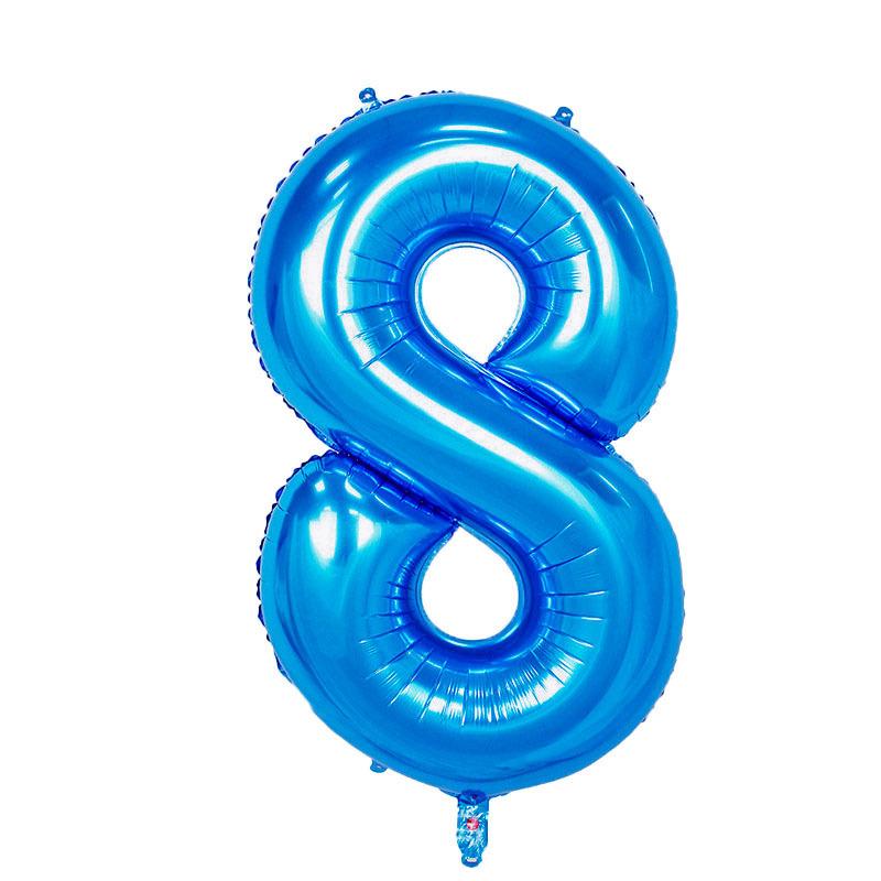 32-Inch Gradient Color Aluminum Foil Number Balloons - US Version
