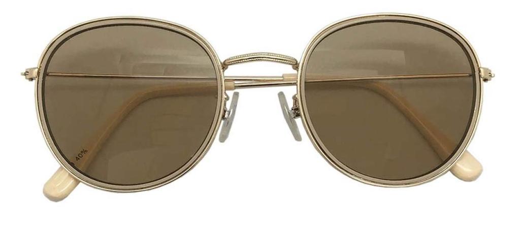 [Face Trick Glasses] Face Trick Glasses UV protection of 99.9% or more. Sharp round shape. Comfortable soft nose pads. Retro modern metal frame.