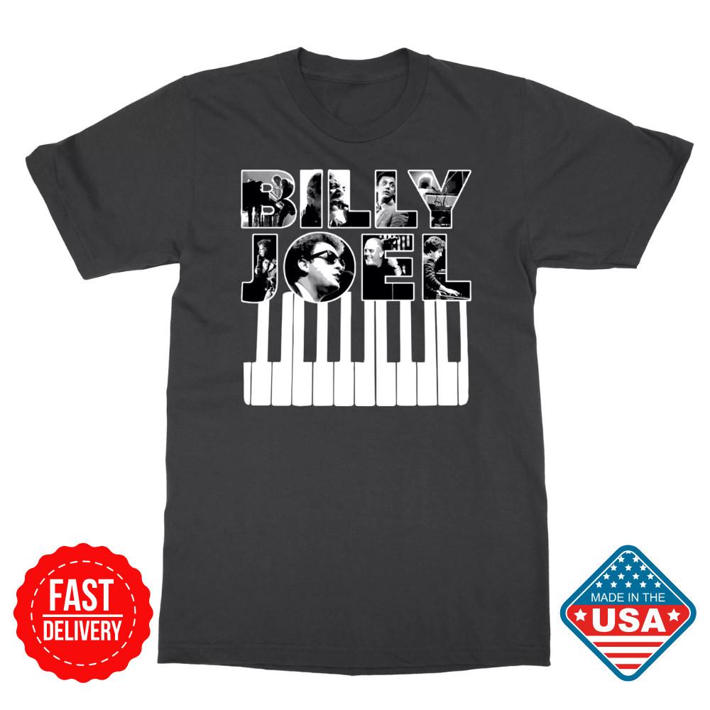 BILLY JOEL 2019 Tour Piano Man In Concert Unisex T-Shirt Billy Joel fan gift NEW Unisex T-Shirt XXL