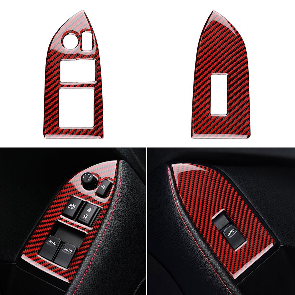 Real Soft Carbon Fiber LHD RHD Sticker for Subaru BRZ  Toyota GT86 2012-2020 Interior Trim Car Window Switch Button Frame Cover