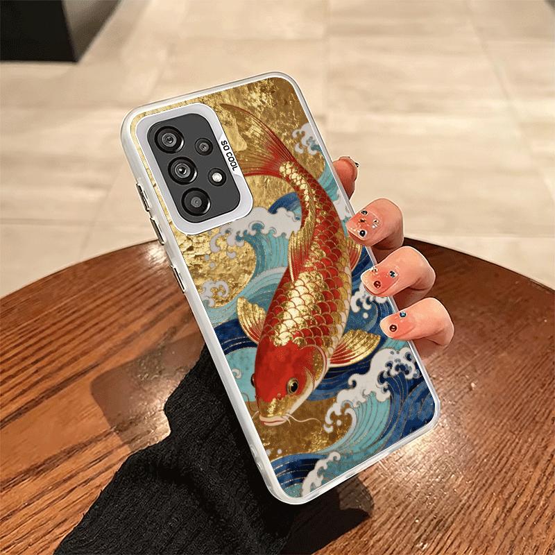 Golden Carp Lucky Koi Soft Phone Case for Samsung A17 A16 A15 A14 A13 A57 A56 A55 A54 A53 A37 A36 A35 A34 A33 A26 A25 A24 A23 A5
