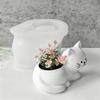 Animal Kitten Shape Candle Cup Silicone Mold Easy Demolding For Candle Container Soap Plant Flowerpot Holiday Decoration